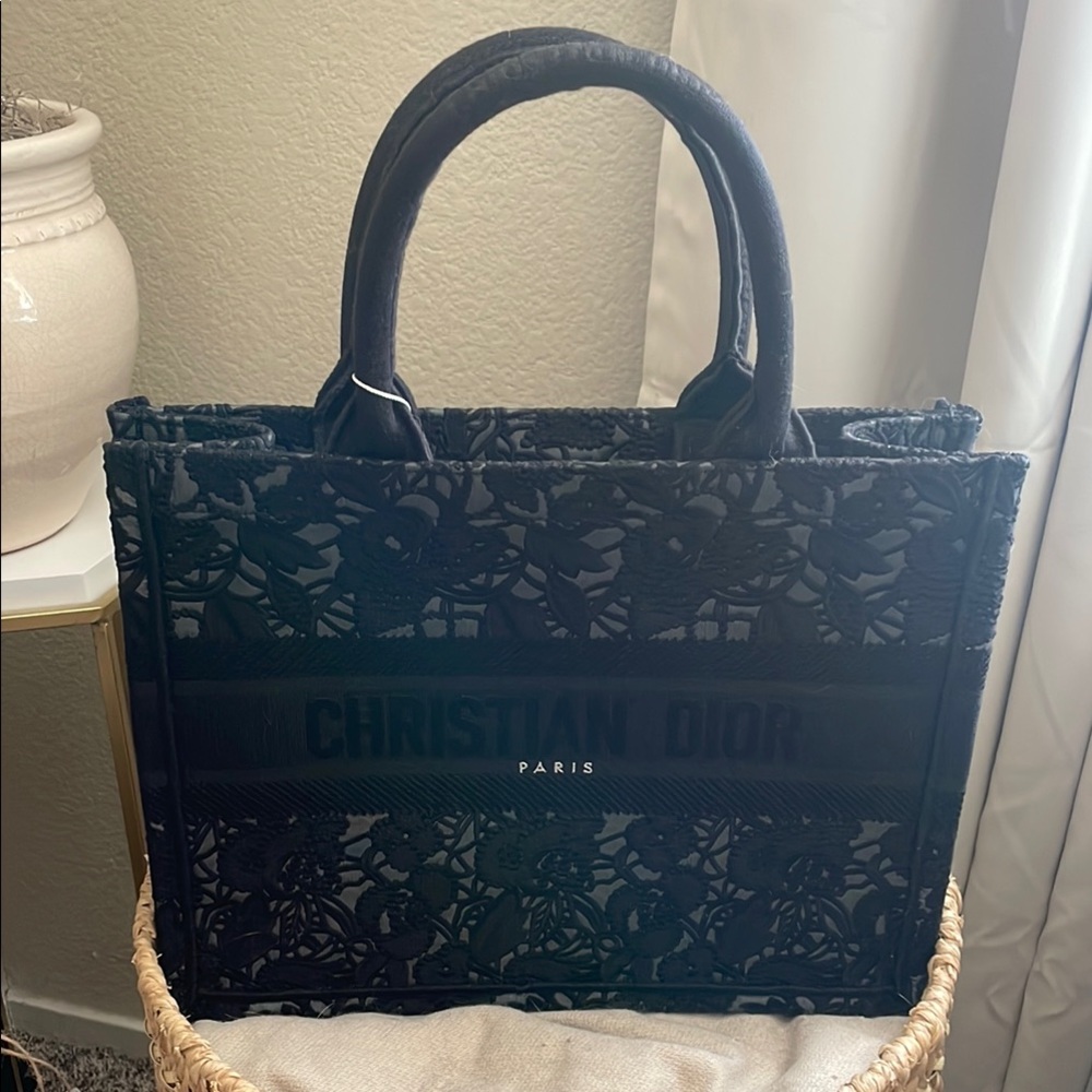 Black Lace Tote Bag